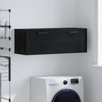Armadietto a muro Rovere nero 100 x 36.5 x 35 cm