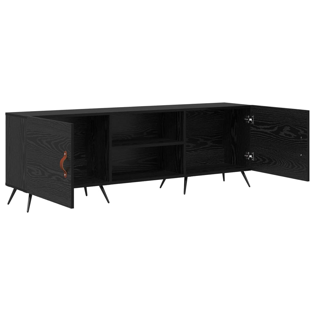 Mobile TV Rovere nero 150 x 30 x 50 cm Legno multistrato