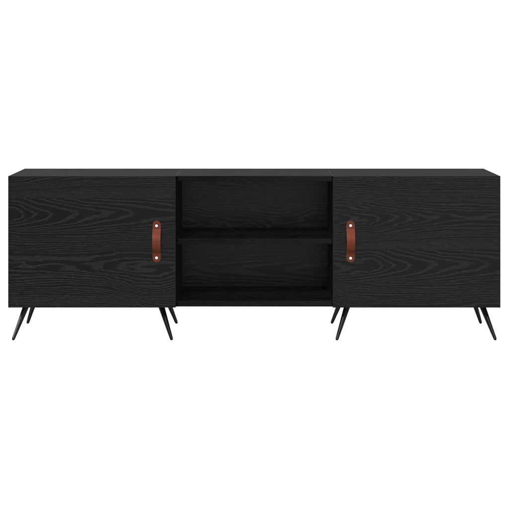 Mobile TV Rovere nero 150 x 30 x 50 cm Legno multistrato