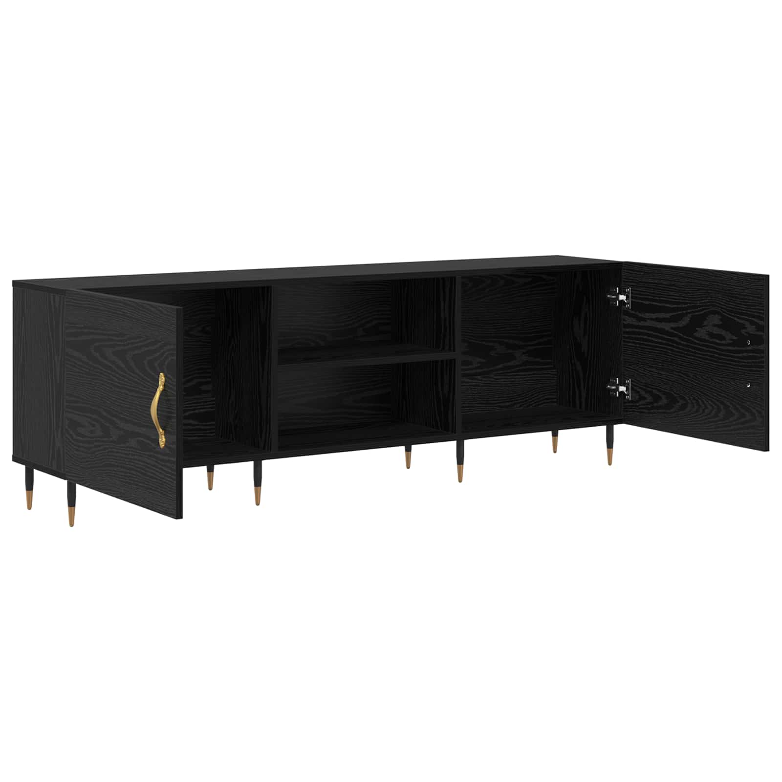 Mobile TV Rovere nero 150 x 30 x 50 cm Legno multistrato