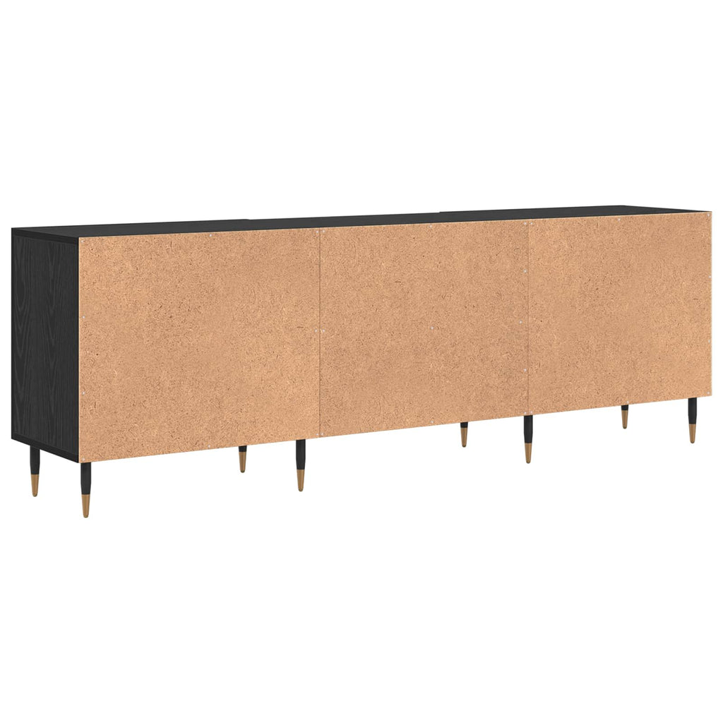 Mobile TV Rovere nero 150 x 30 x 50 cm Legno multistrato