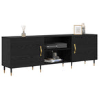 Mobile TV Rovere nero 150 x 30 x 50 cm Legno multistrato