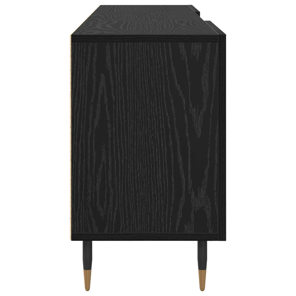 Mobile TV Rovere nero 150 x 30 x 50 cm Legno multistrato