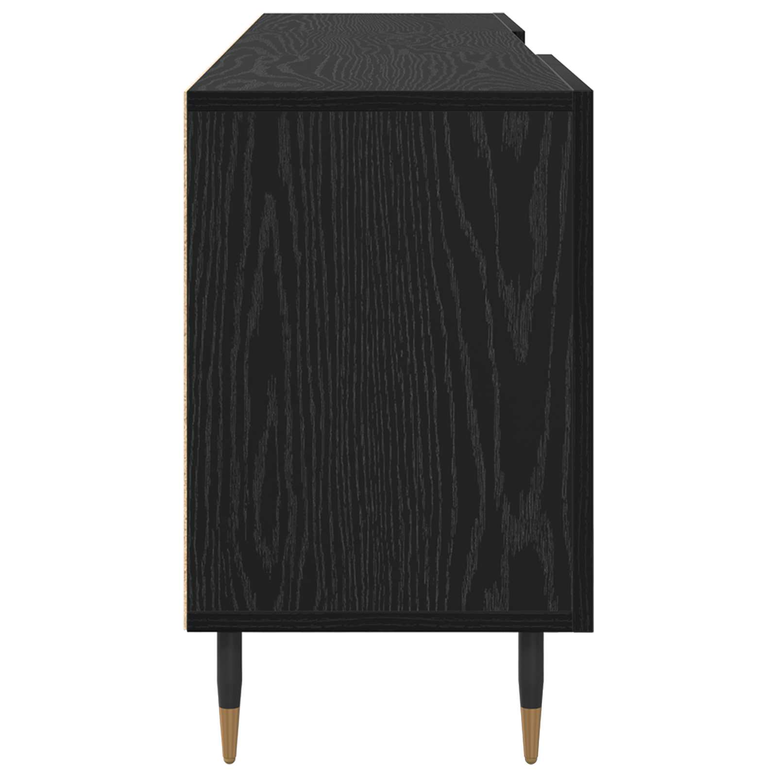 Mobile TV Rovere nero 150 x 30 x 50 cm Legno multistrato