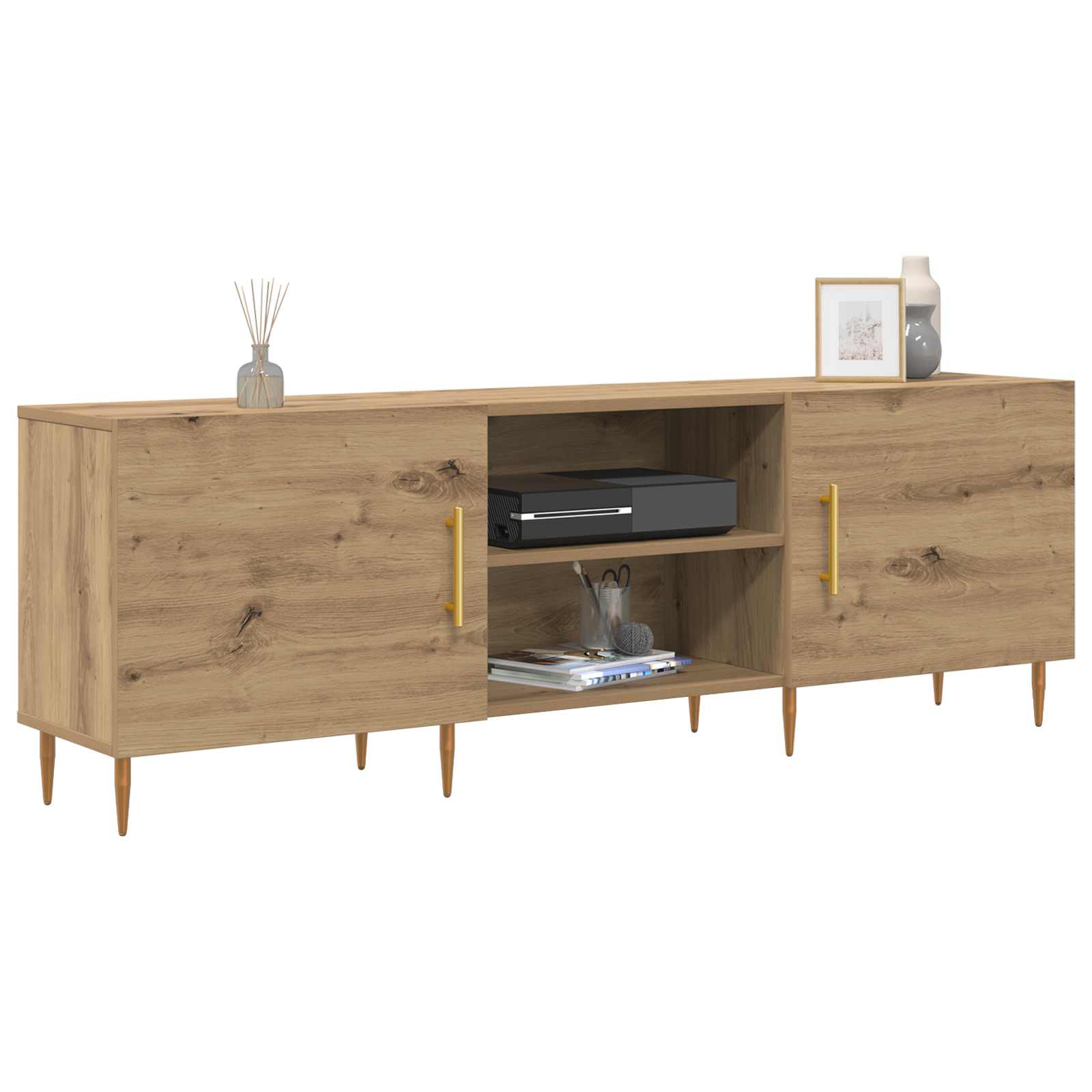 Mobile TV rovere artigianale 150 x 30 x 50 cm Legno multistrato