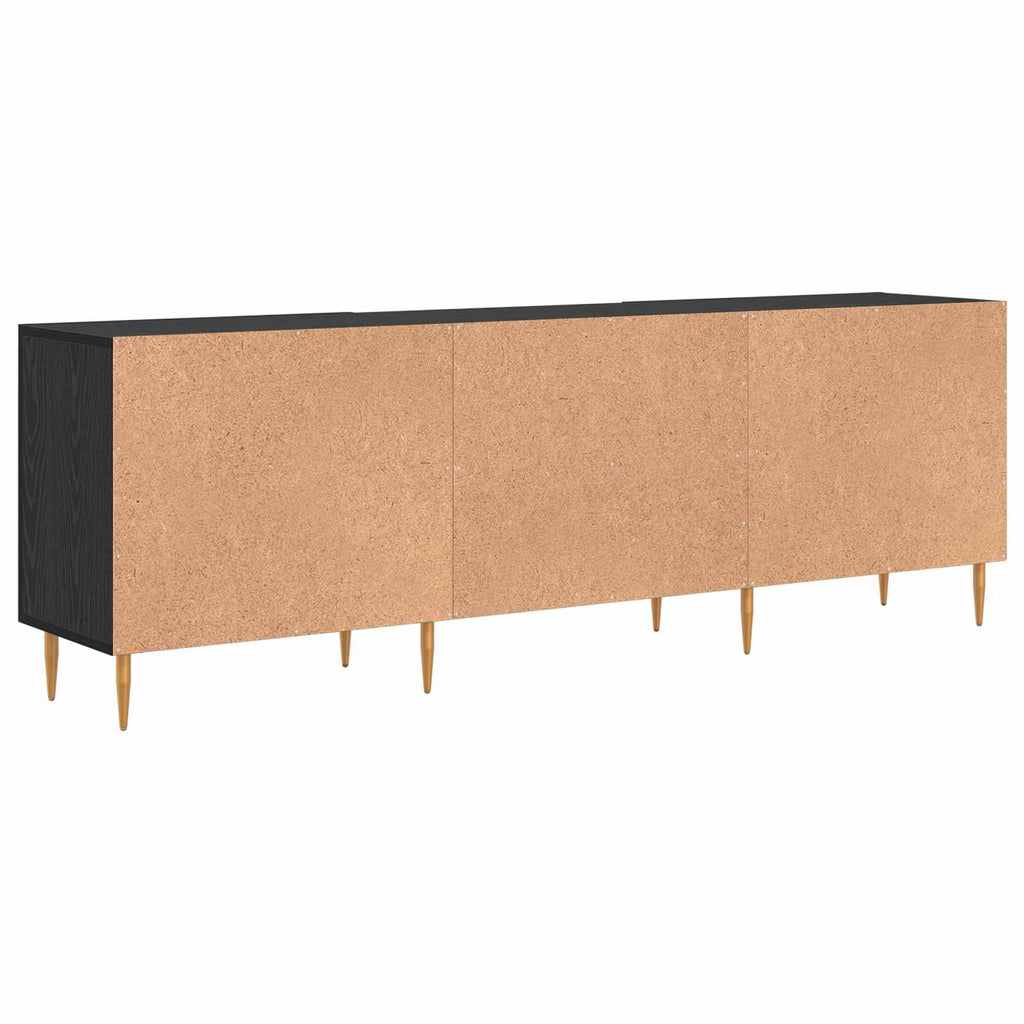 Mobile TV Rovere nero 150 x 30 x 50 cm Legno multistrato