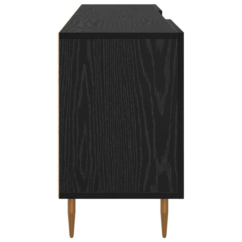 Mobile TV Rovere nero 150 x 30 x 50 cm Legno multistrato