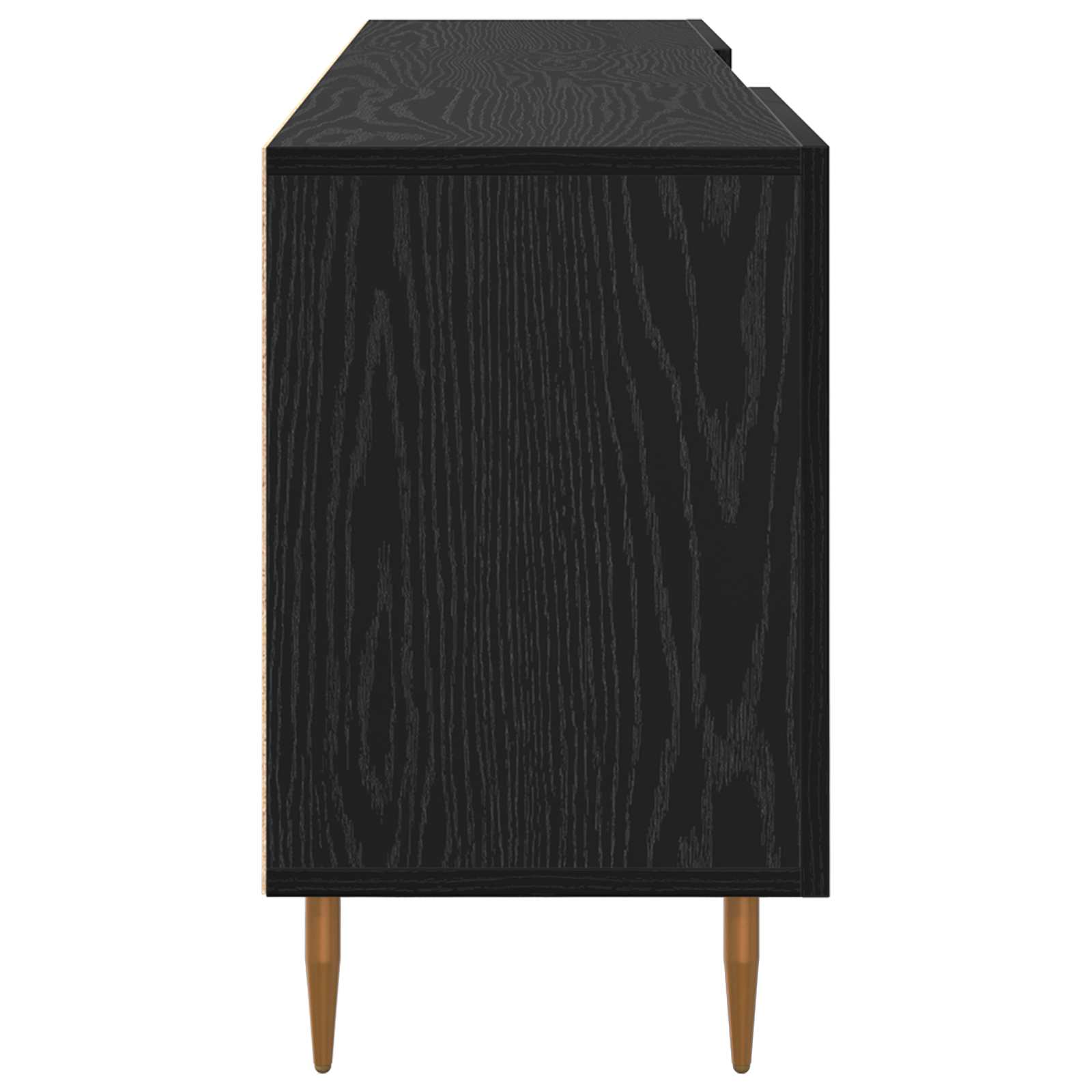 Mobile TV Rovere nero 150 x 30 x 50 cm Legno multistrato