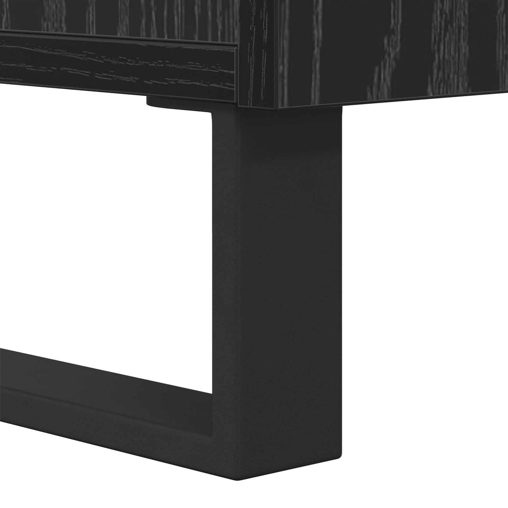 Mobile TV Rovere Nero 150 x 30 x 50 cm Legno multistrato