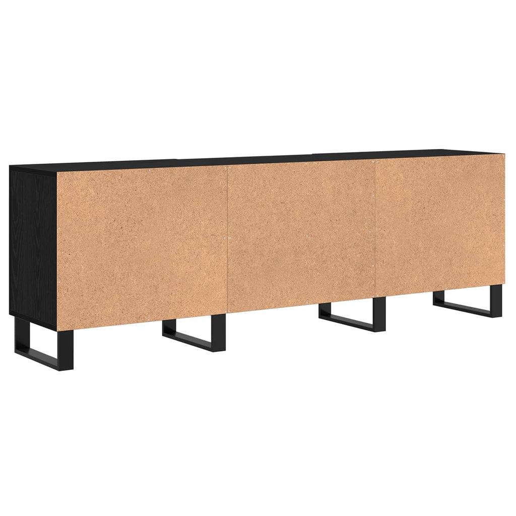 Mobile TV Rovere Nero 150 x 30 x 50 cm Legno multistrato