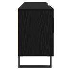 Mobile TV Rovere Nero 150 x 30 x 50 cm Legno multistrato