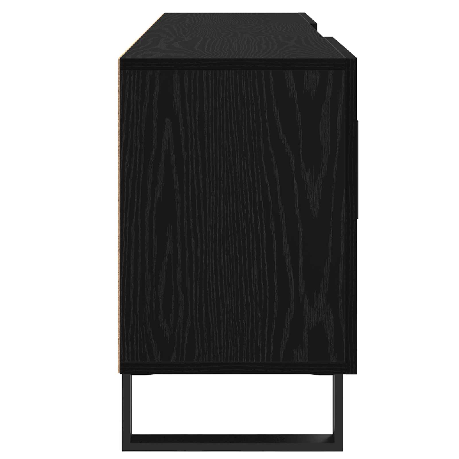Mobile TV Rovere Nero 150 x 30 x 50 cm Legno multistrato