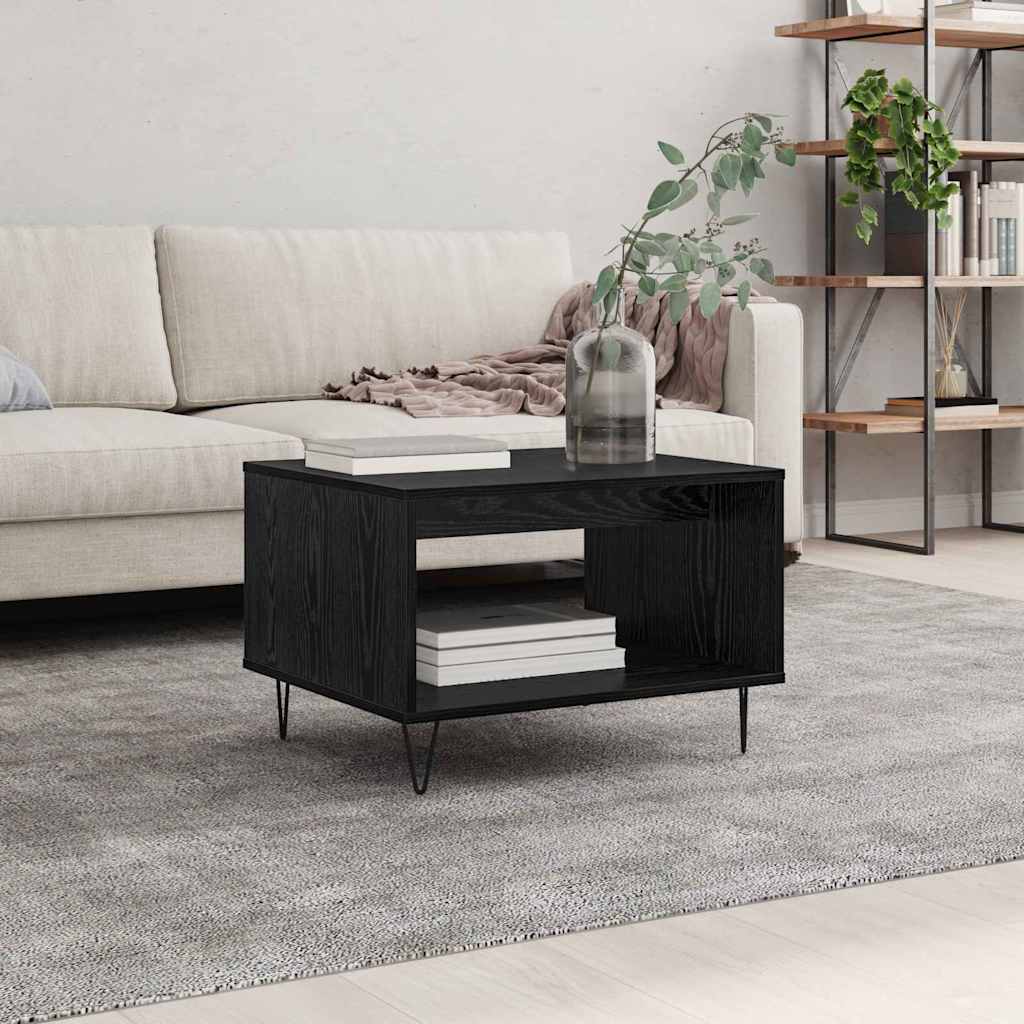 Tavolino da salotto Rovere nero 60 x 50 x 40 cm