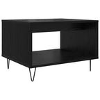 Tavolino da salotto Rovere nero 60 x 50 x 40 cm
