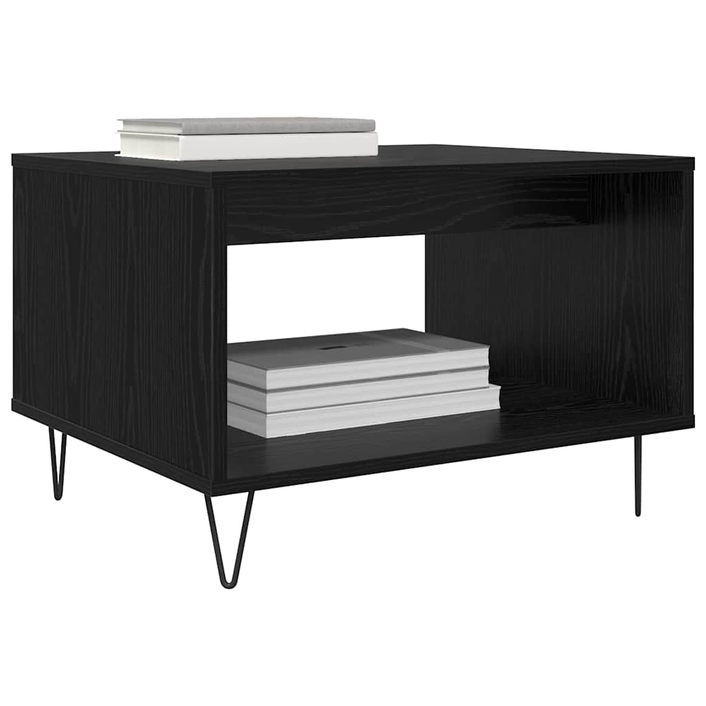 Tavolino da salotto Rovere nero 60 x 50 x 40 cm