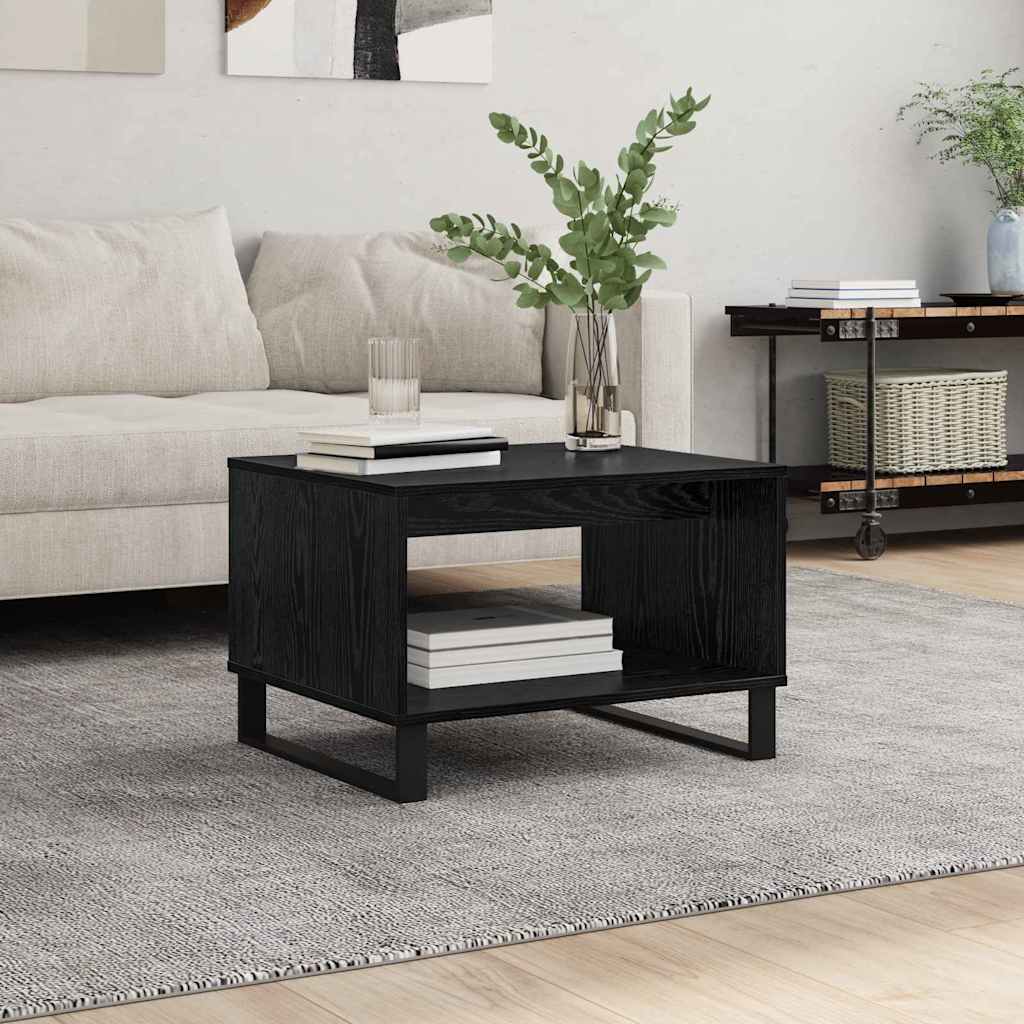 Tavolino da salotto Rovere nero 60 x 50 x 40 cm
