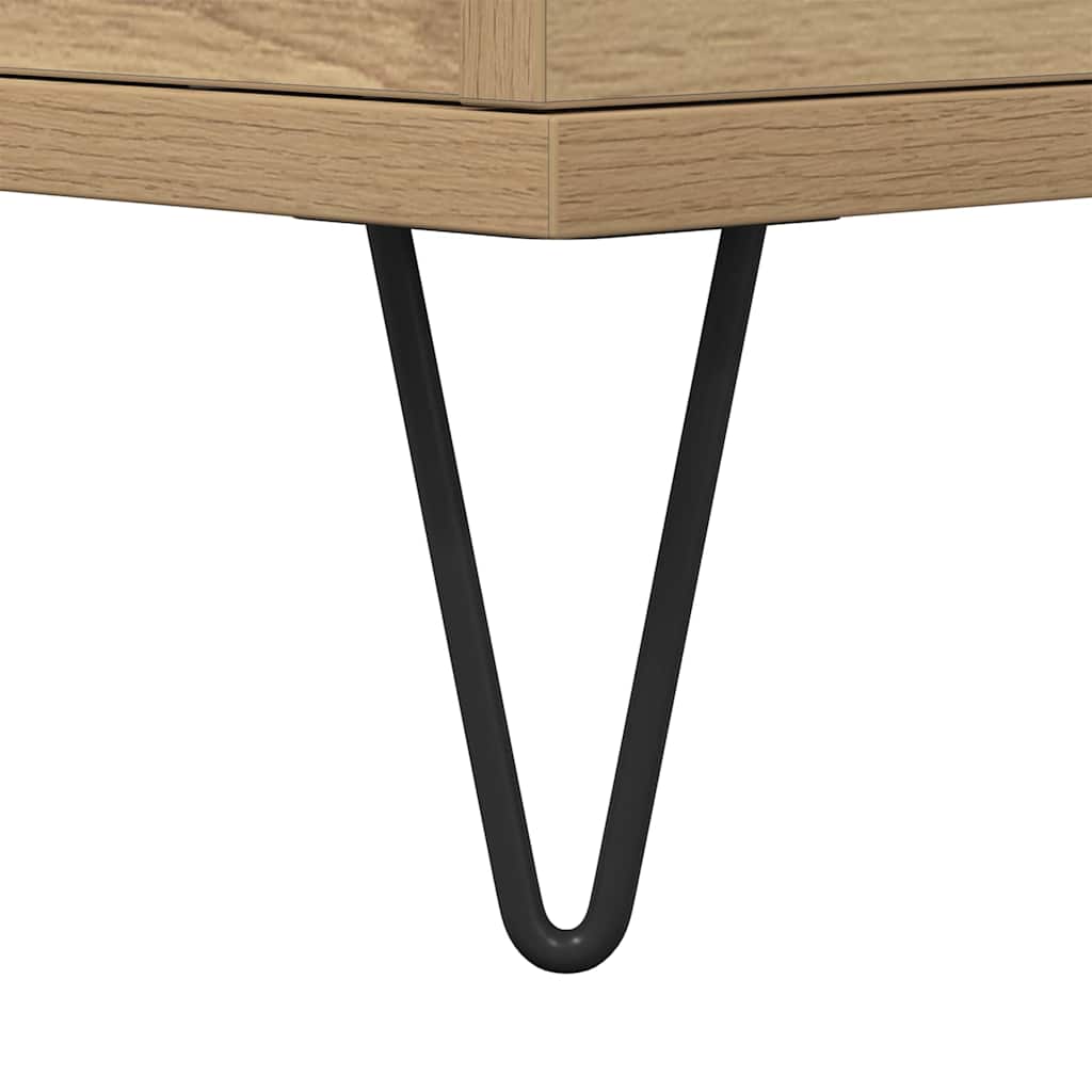 Tavolino da salotto rovere artigianale 90 x 44.5 x 45 cm