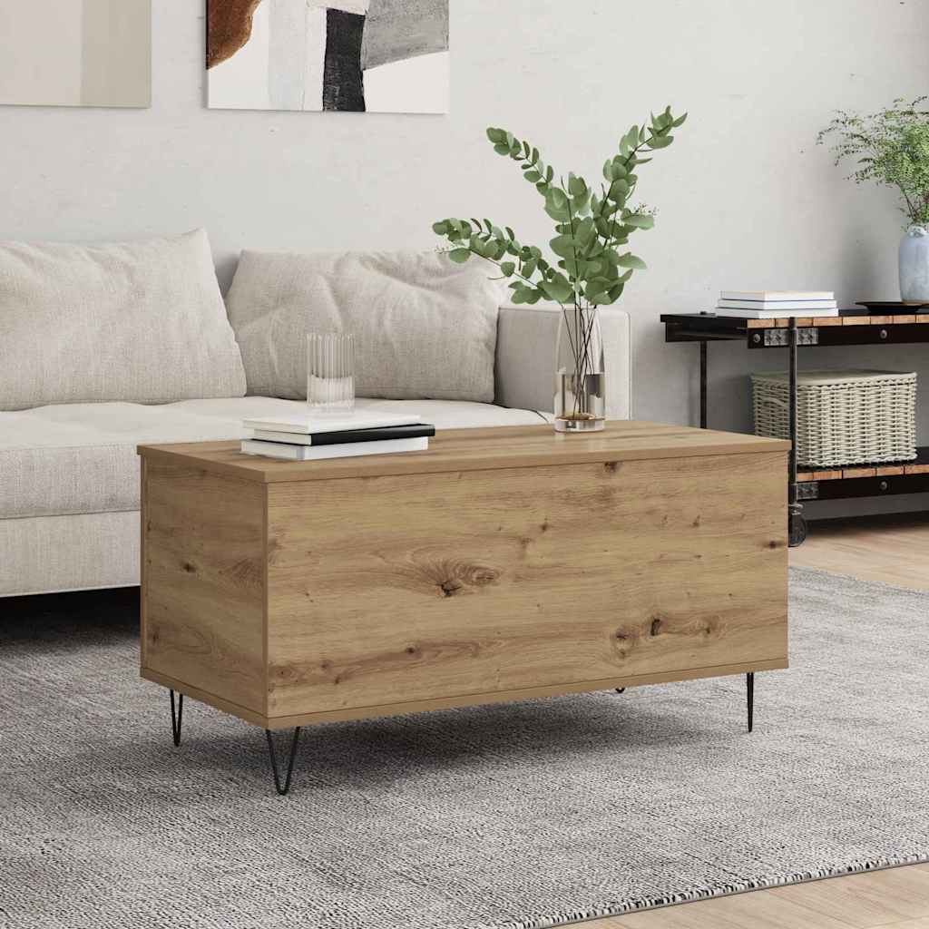 Tavolino da salotto rovere artigianale 90 x 44.5 x 45 cm