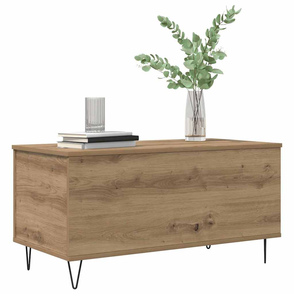 Tavolino da salotto rovere artigianale 90 x 44.5 x 45 cm