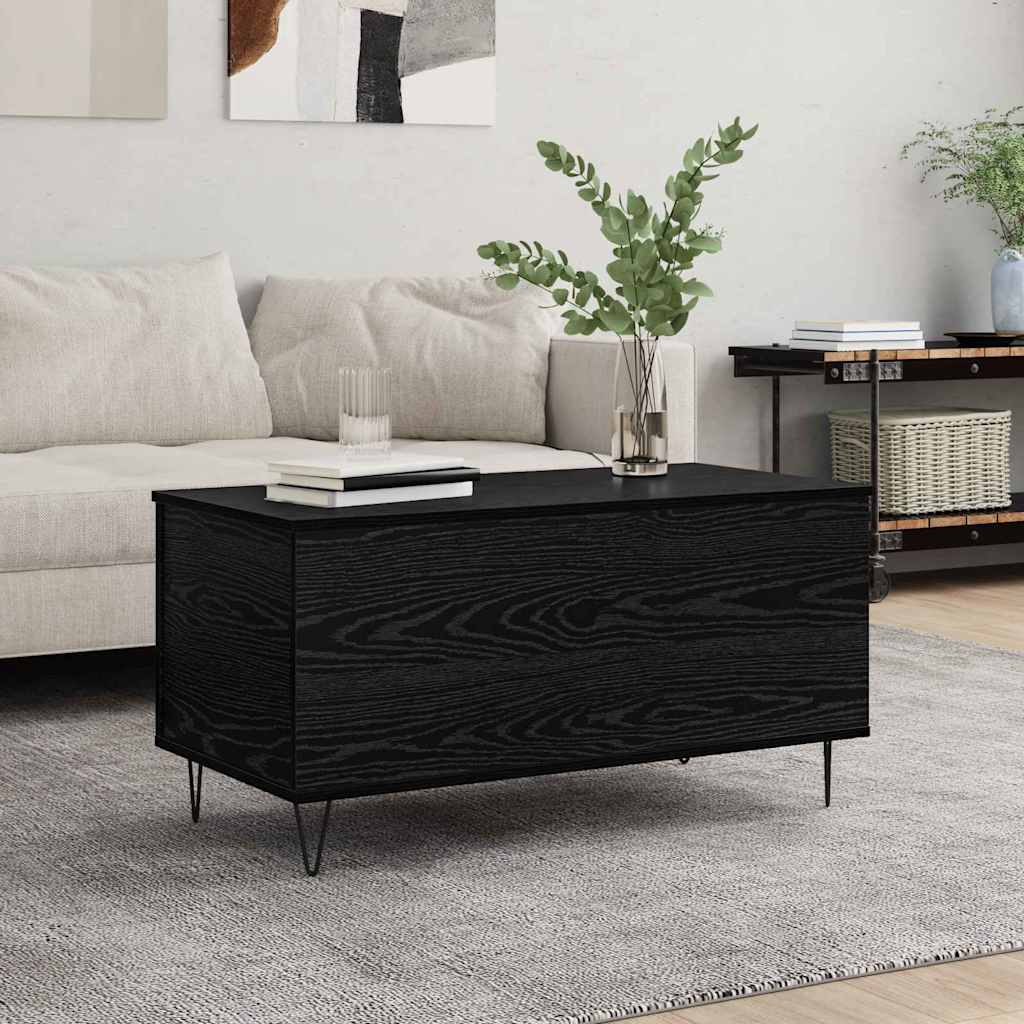 Tavolino da salotto Rovere nero 90 x 44.5 x 45 cm