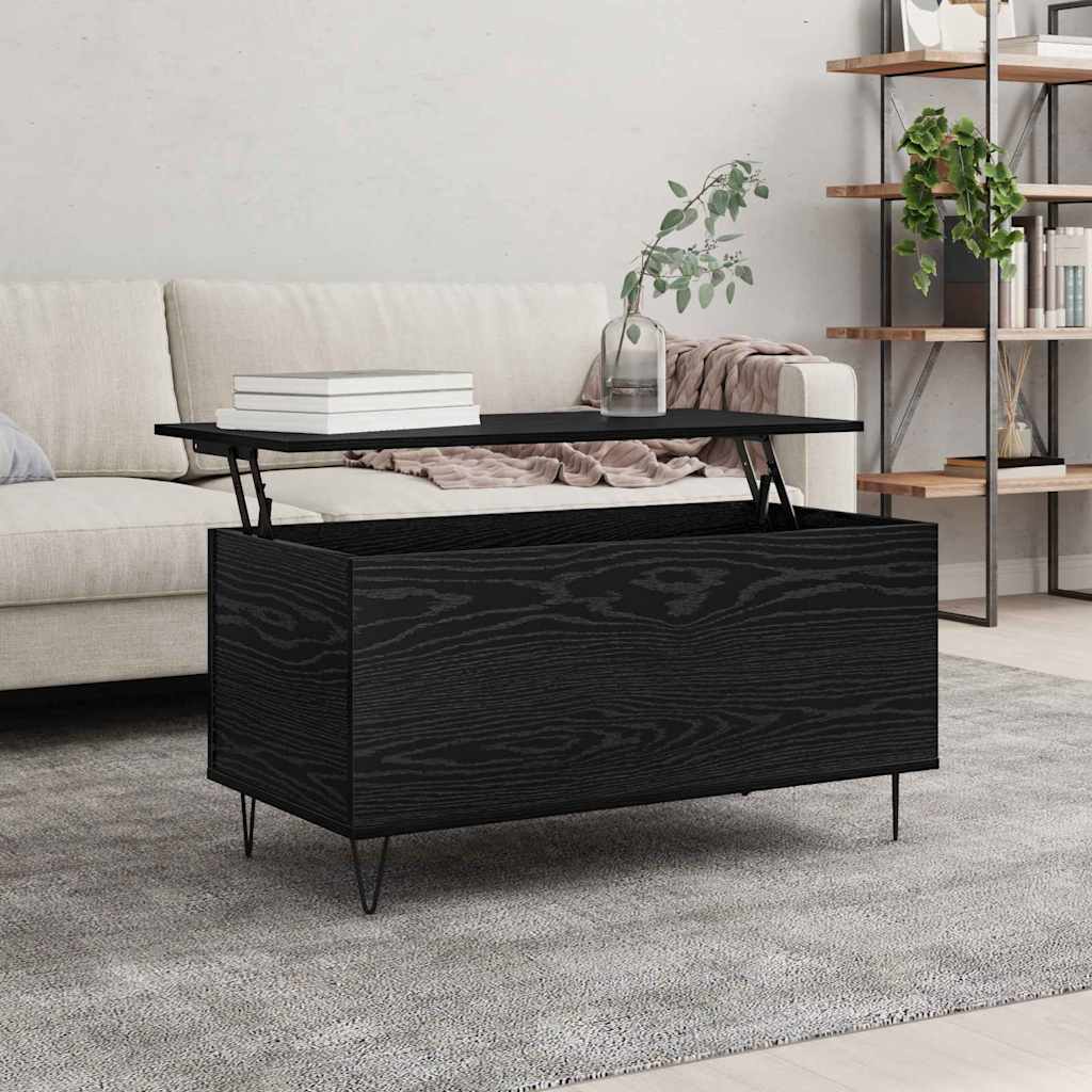 Tavolino da salotto Rovere nero 90 x 44.5 x 45 cm