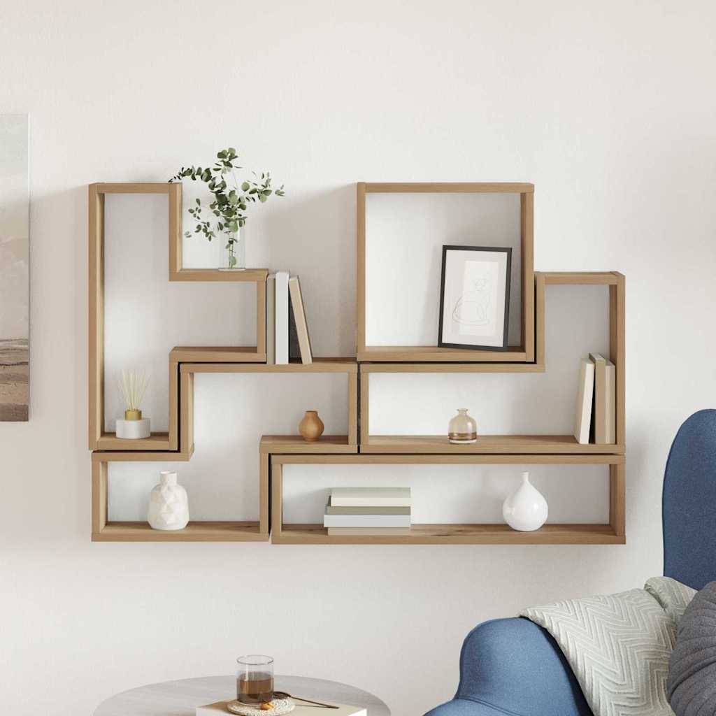 Scaffale da parete Rovere artigianale 96 x 12 x 64 cm