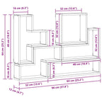 Scaffale da parete Rovere artigianale 96 x 12 x 64 cm
