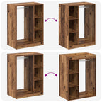 Guardaroba con lo scaffale Legno vecchio 77 x 48 x 102 cm