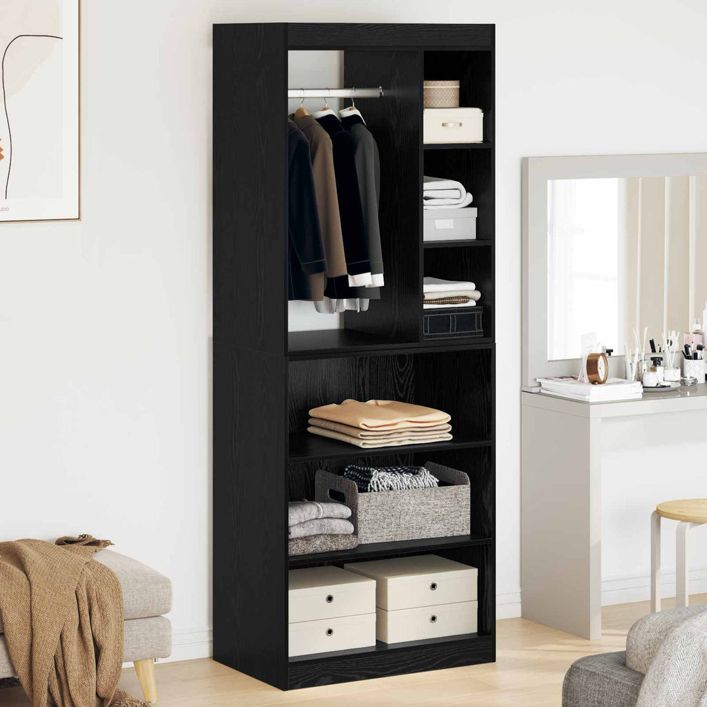 Guardaroba con lo scaffale Rovere Nero 77 x 48 x 102 cm