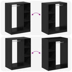Guardaroba con lo scaffale Rovere Nero 77 x 48 x 102 cm