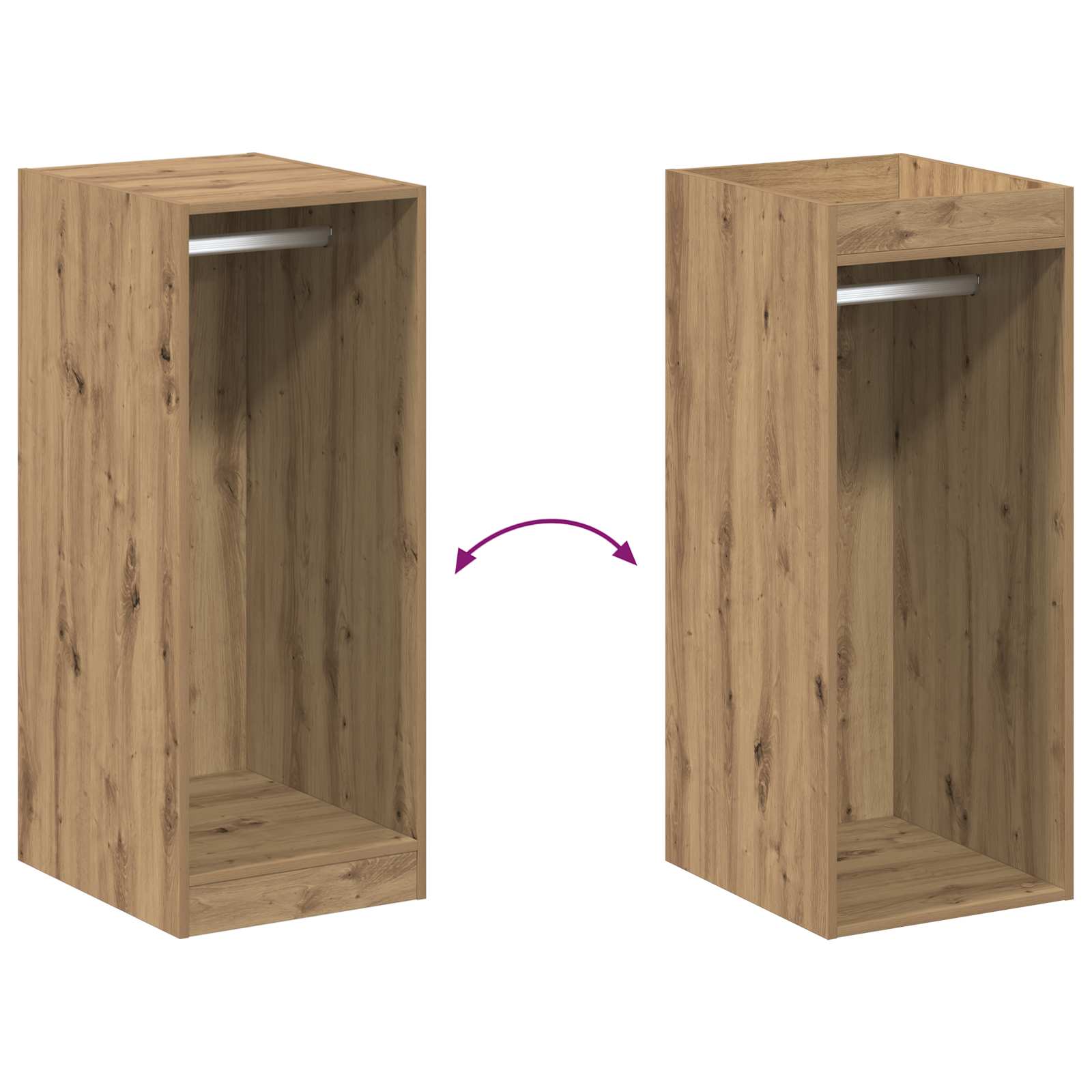 Guardaroba con lo scaffale Rovere artigianale 41 x 48 x 102 cm