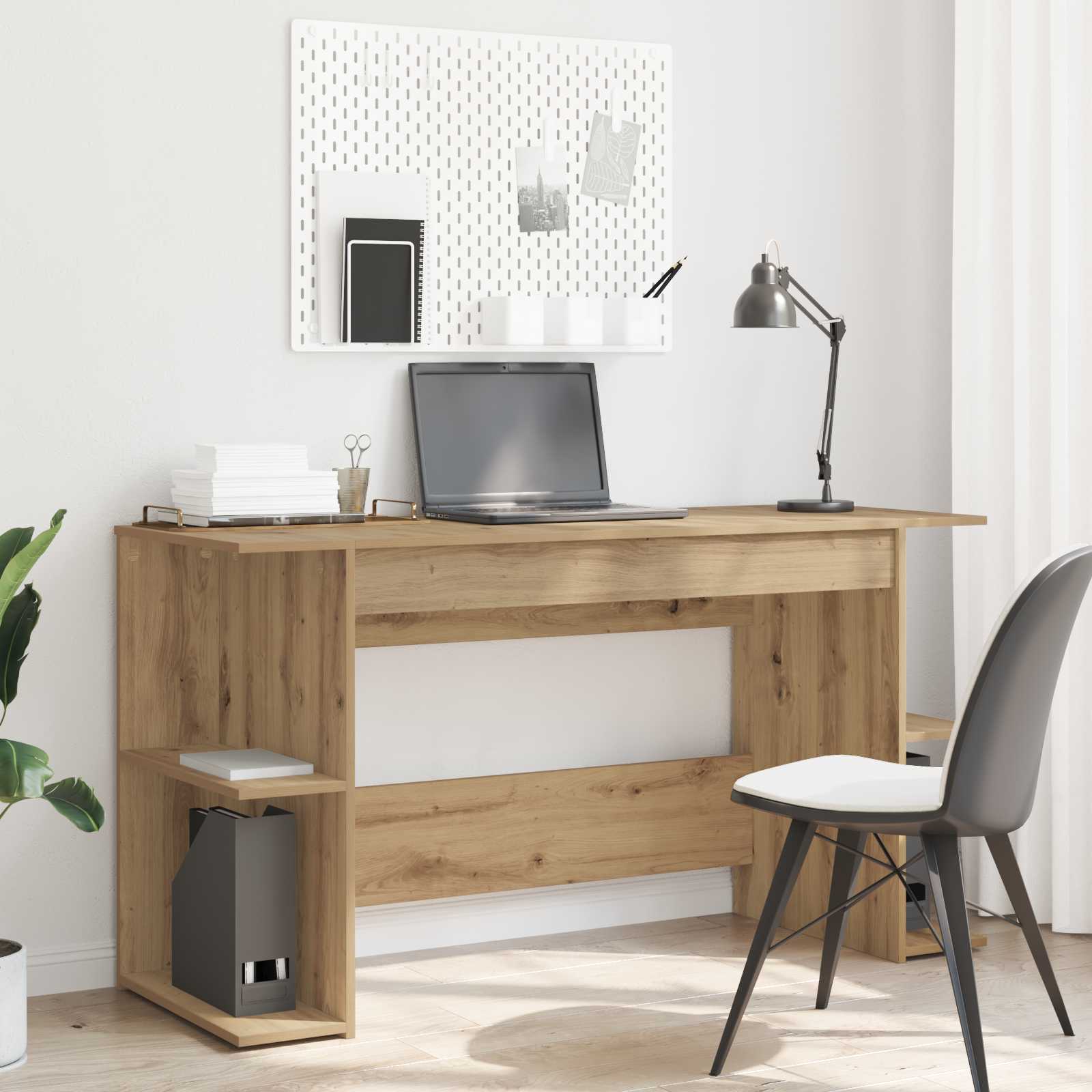 Scrivania rovere artigianale 140 x 50 x 75 cm Legno multistrato