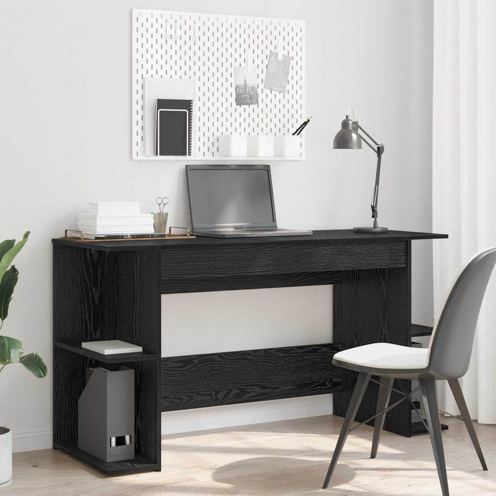 Scrivania Rovere nero 140 x 50 x 75 cm Legno multistrato