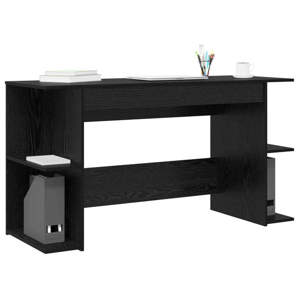 Scrivania Rovere nero 140 x 50 x 75 cm Legno multistrato
