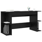 Scrivania Rovere nero 140 x 50 x 75 cm Legno multistrato