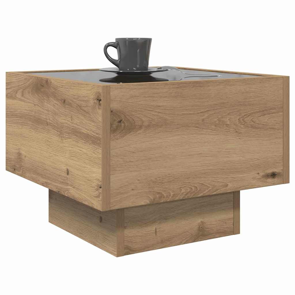 Tavolino da salotto rovere artigianale 40 x 40 x 30 cm