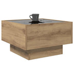 Tavolino da salotto rovere artigianale 50 x 50 x 30 cm
