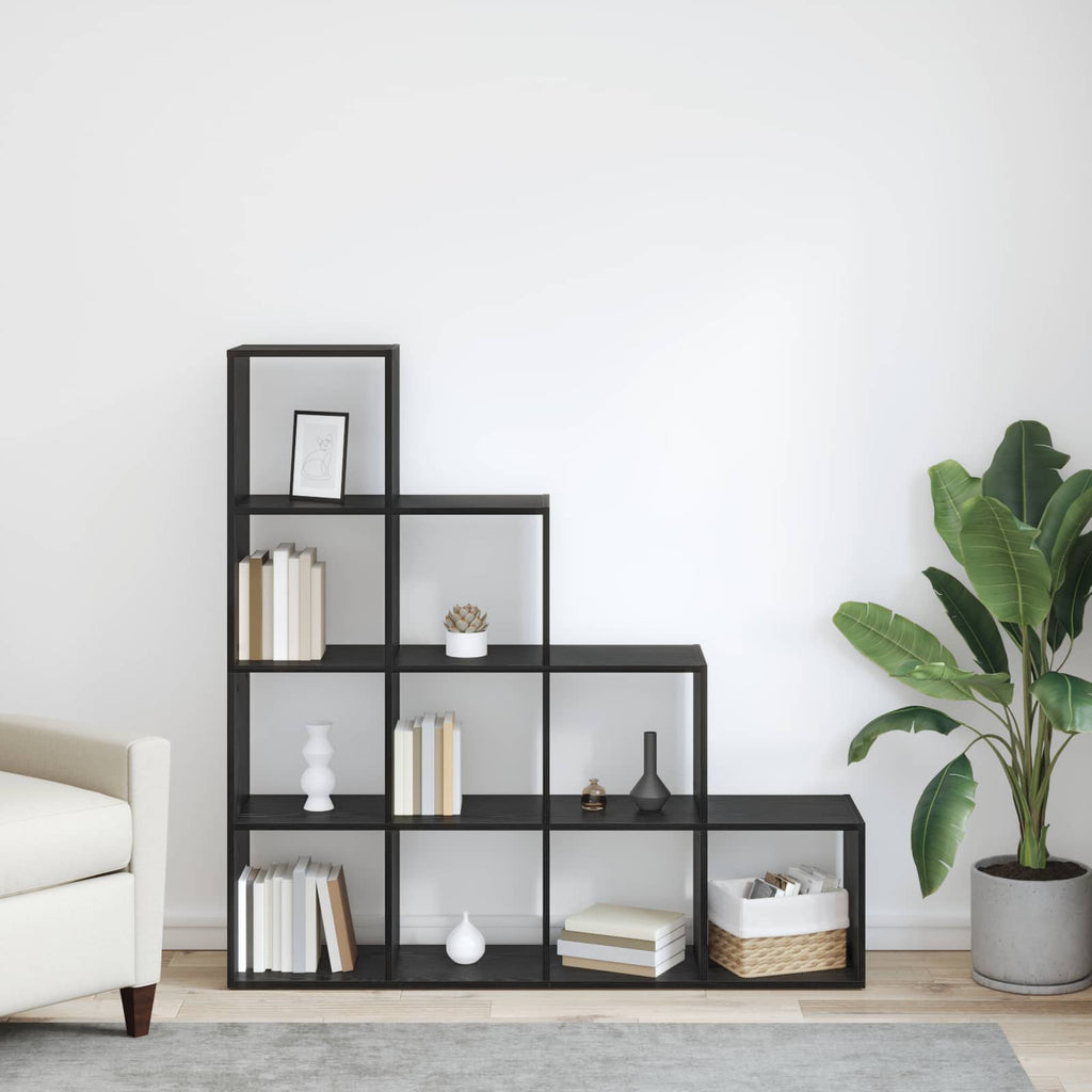 Libreria divisoria Rovere Nero 131,5 x 29 x 131,5 cm