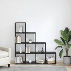 Libreria divisoria Rovere Nero 131,5 x 29 x 131,5 cm