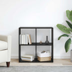 Armadio per Libri Rovere Nero 69,5 x 29 x 69,5 cm
