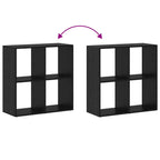 Armadio per Libri Rovere Nero 69,5 x 29 x 69,5 cm