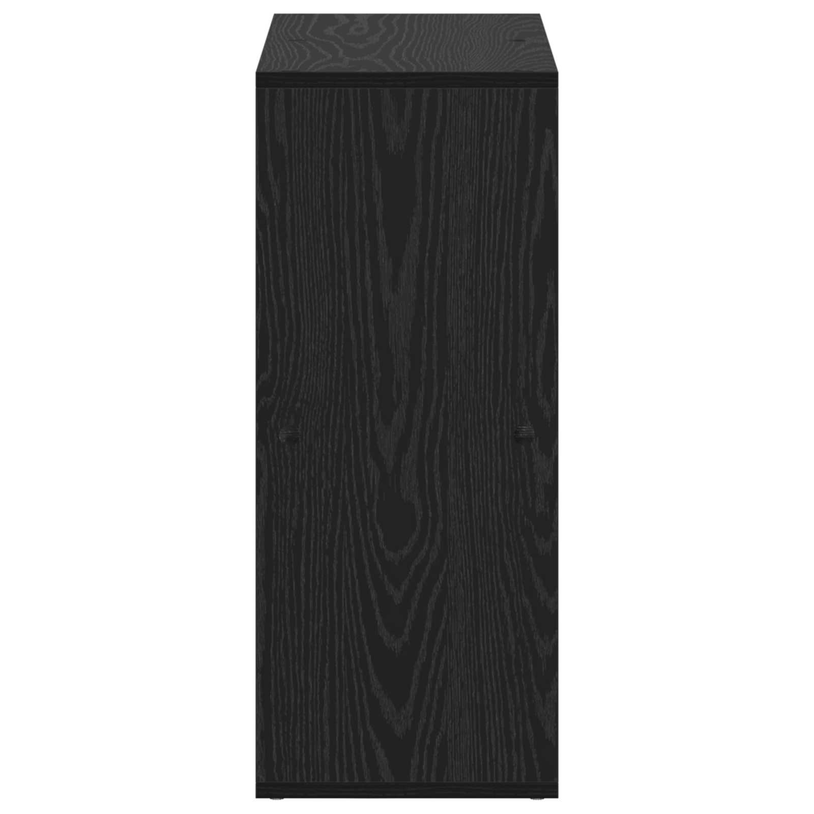 Armadio per Libri Rovere Nero 69,5 x 29 x 69,5 cm