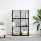 Armadio per Libri Rovere Nero 69,5 x 29 x 103,5 cm