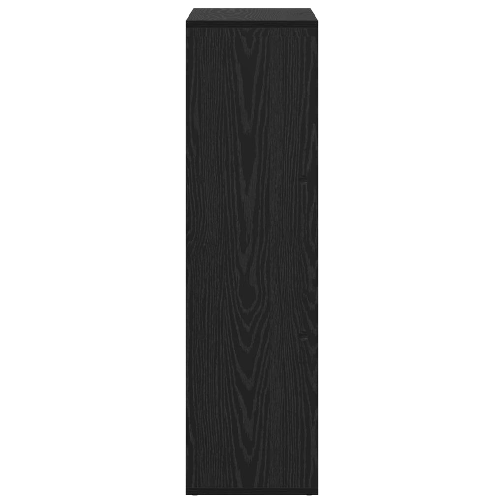 Armadio per Libri Rovere Nero 69,5 x 29 x 103,5 cm