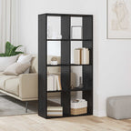 Armadio per Libri Rovere Nero 69,5 x 29 x 137,5 cm
