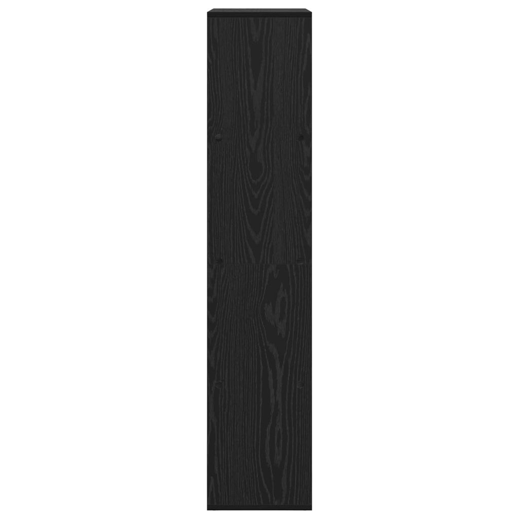 Armadio per Libri Rovere Nero 69,5 x 29 x 137,5 cm