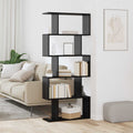 Armadio per Libri Rovere Nero 70 x 24 x 161 cm