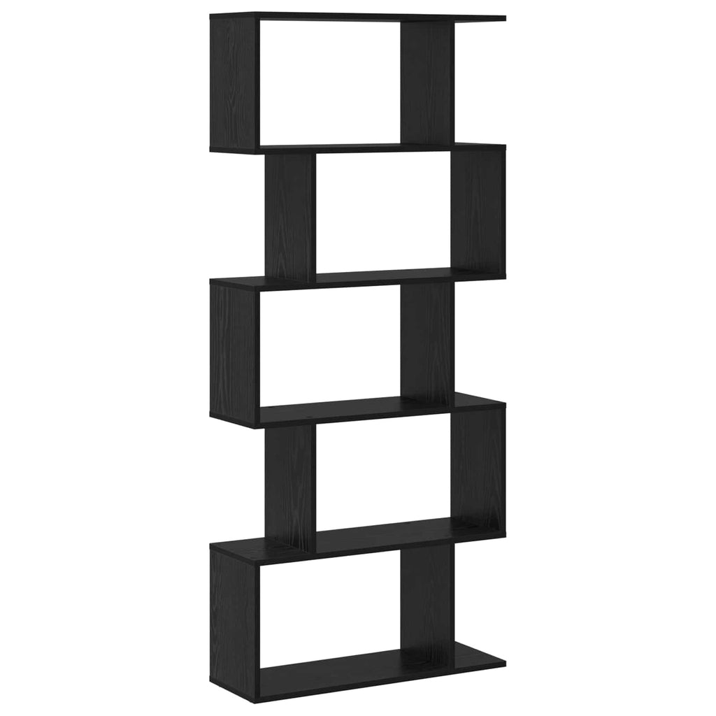 Armadio per Libri Rovere Nero 70 x 24 x 161 cm