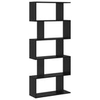 Armadio per Libri Rovere Nero 70 x 24 x 161 cm