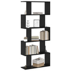 Armadio per Libri Rovere Nero 70 x 24 x 161 cm